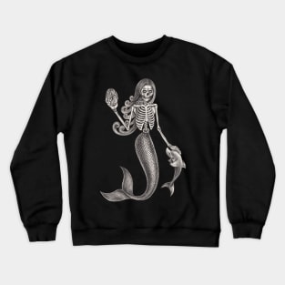 Mermaid skull fantasy surreal art. Crewneck Sweatshirt